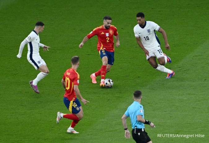 Hasil Pertandingan Final Euro 2024 Spanyol vs Inggris 0-0, Kedua Tim Saling Menyerang