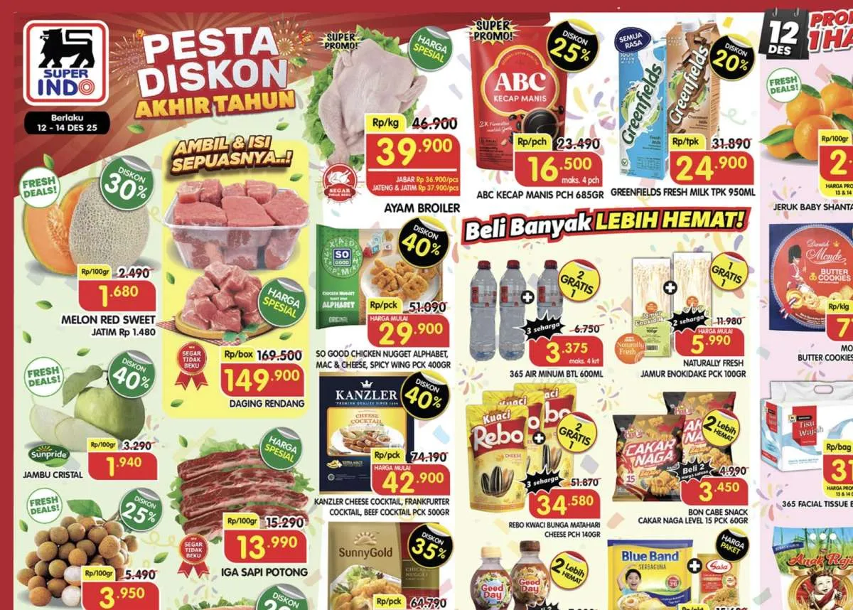Promo JSM Superindo 12-14 Desember 2025, Deterjen Hemat & Nugget Diskon 40%