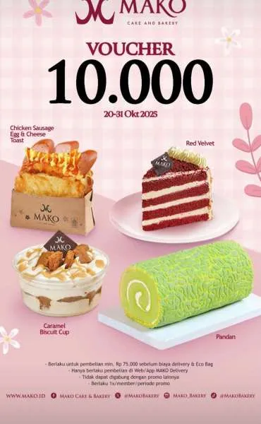 Promo Mako Bakery Voucher Rp 10.000 Oktober 2025