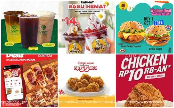 9 Daftar Promo Kuliner Favorit Tiap Rabu Selama November, Point Coffee sampai KFC