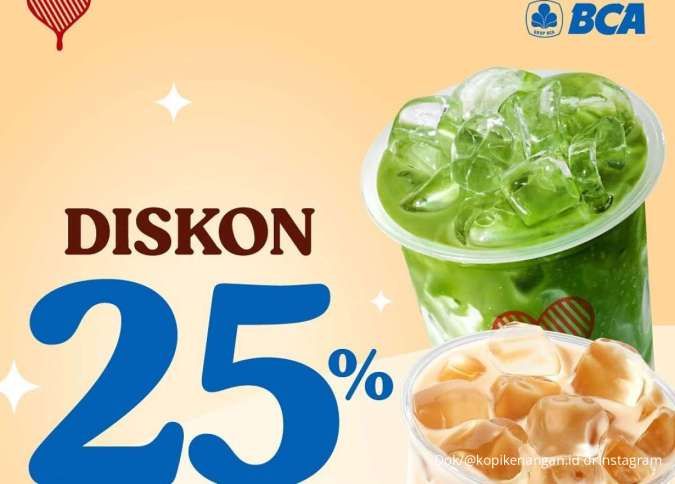 Promo Kopi Kenangan dengan BCA Tahun 2025, Dapatkan Diskon 25% Setiap Hari Rabu