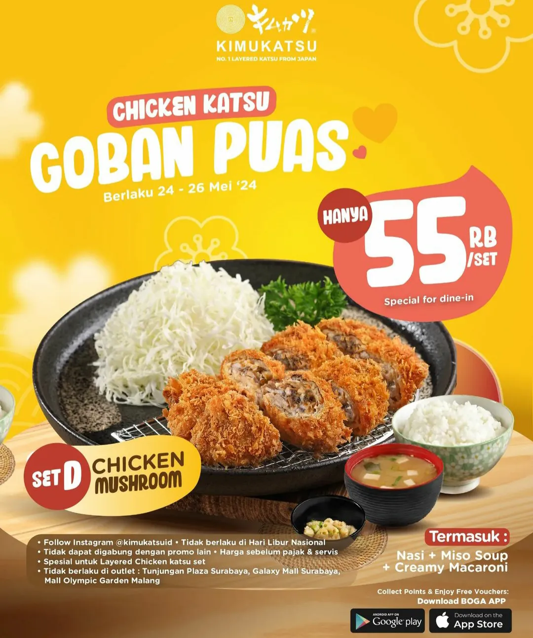 Promo Kimukatsu Goban Puas isi Chicken Katsu Set