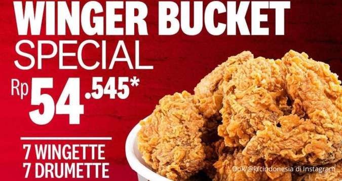 Promo KFC Winger Bucket Spesial 7 Winger Rp 54.000-an, Segera Berakhir 2 Hari Lagi!