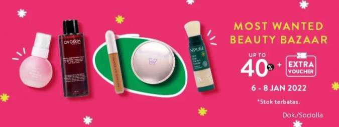 Promo Sociolla Most Wanted Beauty Bazaar, Diskon Produk Kecantikan s/d 40%!