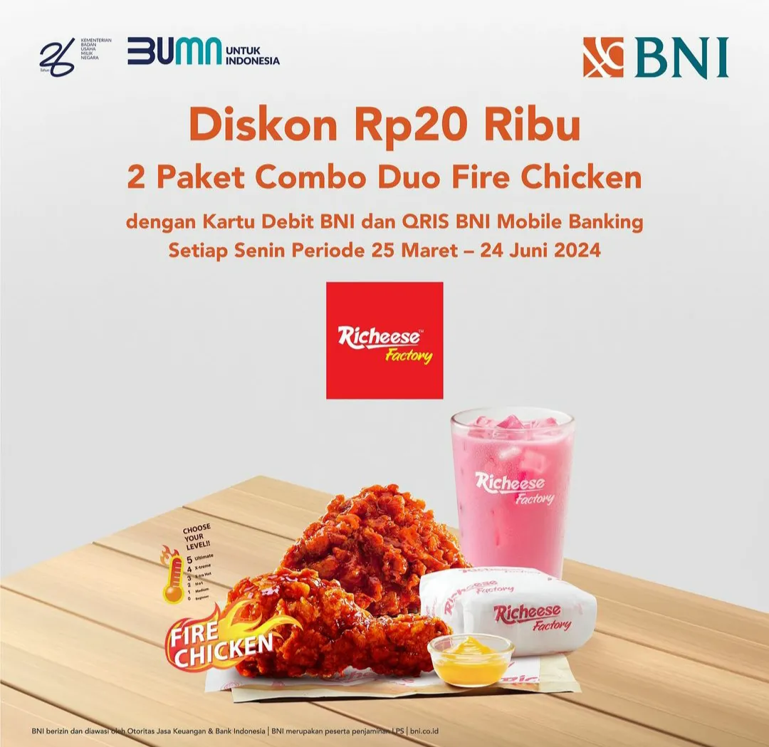 Richeese factory promo Senin