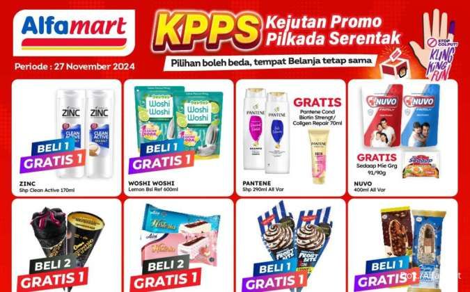 Promo Alfamart Spesial Pilkada, Beli 1 Gratis 1 Es Krim-Sampo Hanya 27 November 2024