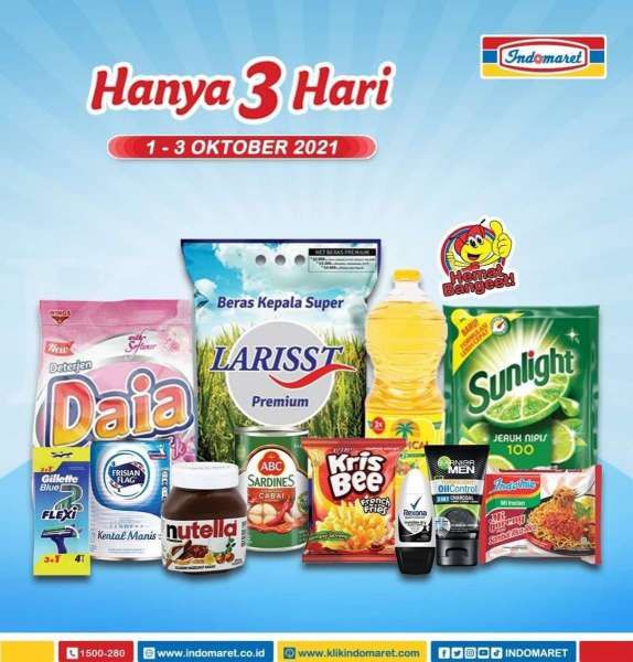 Katalog Promo Indomaret Hanya 3 Hari Periode 1-3 Oktober 2021