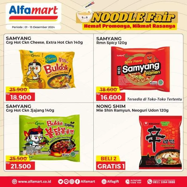 Promo Alfamart Noodle Fair Periode 1-15 Desember 2024