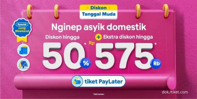 Promo Tiket.com, Nikmati Diskon Hotel Domestik Hingga 50% dan Ekstra Rp 575.000