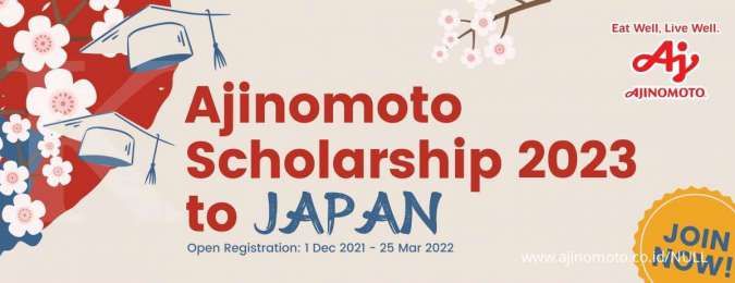 Ajinomoto Scholarship 2023 sudah dibuka, bisa kuliah gratis ke 7 kampus Jepang ini