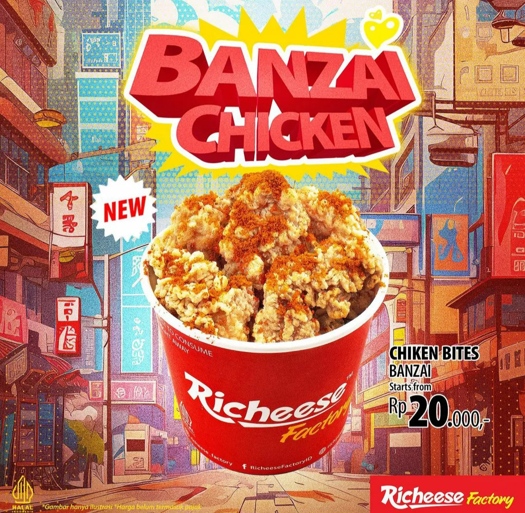 Promo Richeese Factory Banzai Chicken dan Combo Hampers 2024