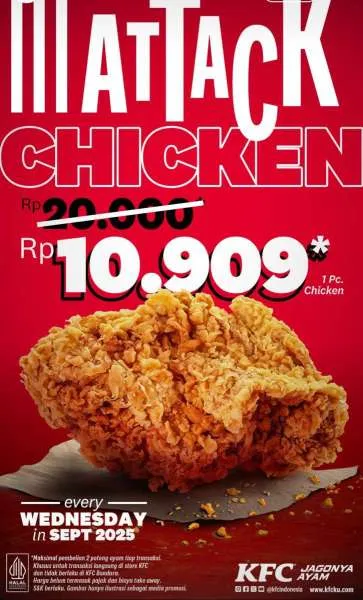 Promo KFC Attack Chicken Rabu