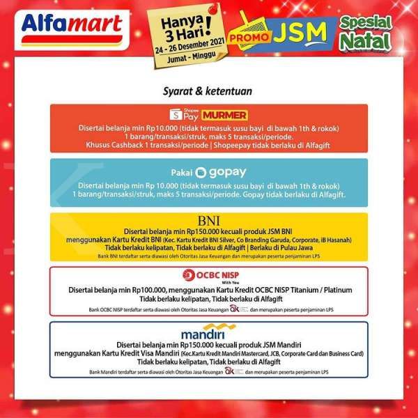 Promo JSM Alfamart Spesial Natal 24-26 Desember 2021