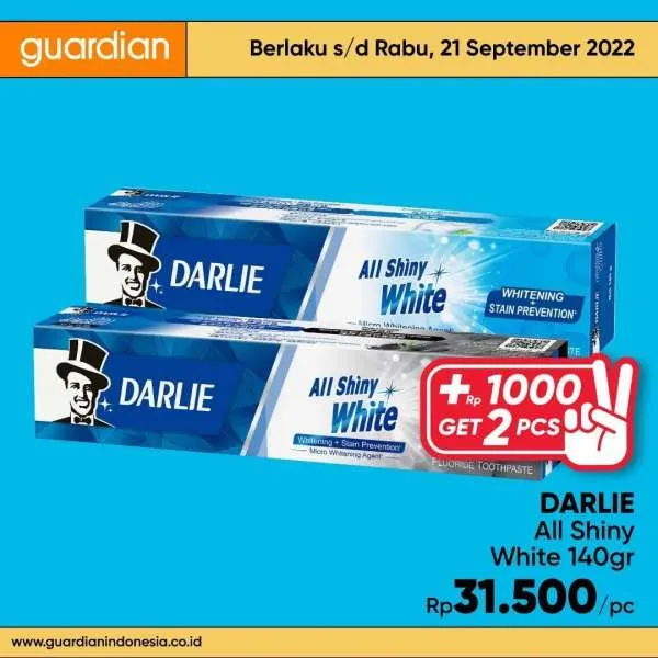 Promo Guardian +1000 Get 2 Pcs Periode 15-21 September 2022