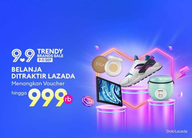 Momentum Harpelnas, Lazada Bagi Hadiah dan Voucher di 9.9 Trend Brand Sale