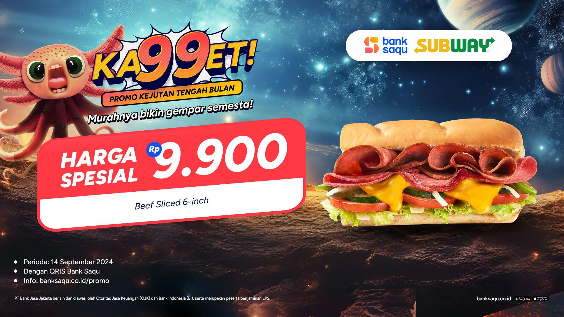 Subway - Promo Ka99et Rp 9.900