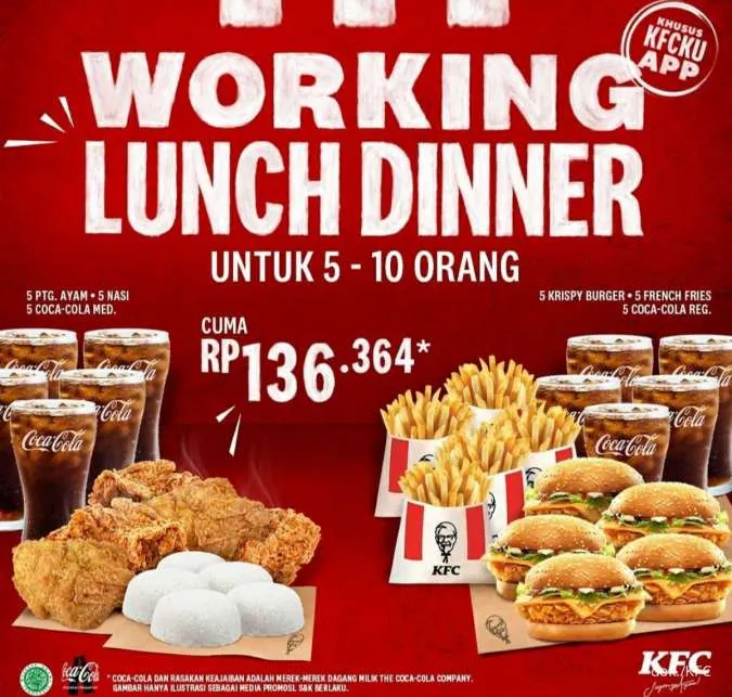 Menu Baru KFC: Working Lunch Dinner