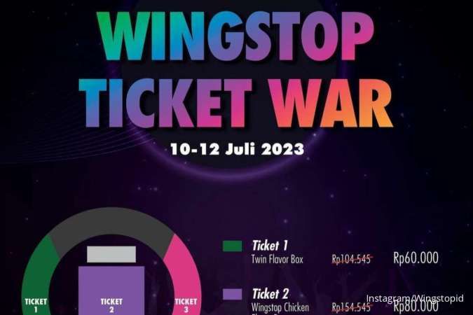 Bukan Cuma Konser, Promo Wingstop Juli 2023 Adakan Wingstop Ticket War Diskon 50%
