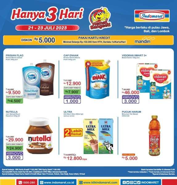 Katalog Harga Promo JSM Indomaret 21-23 Juli 2023, Promo Selama 3 Hari