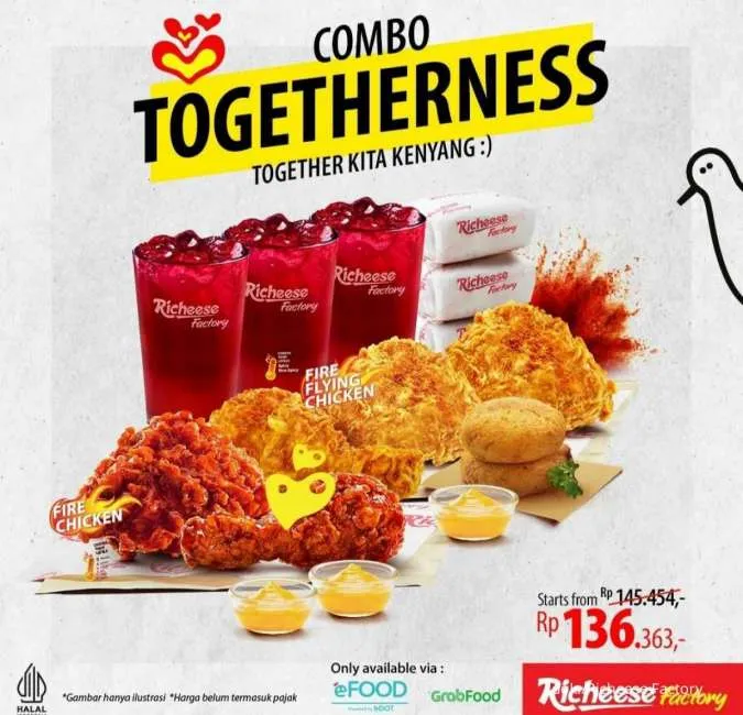 Promo Richeese Factory Combo Togetherness Fire Chicken