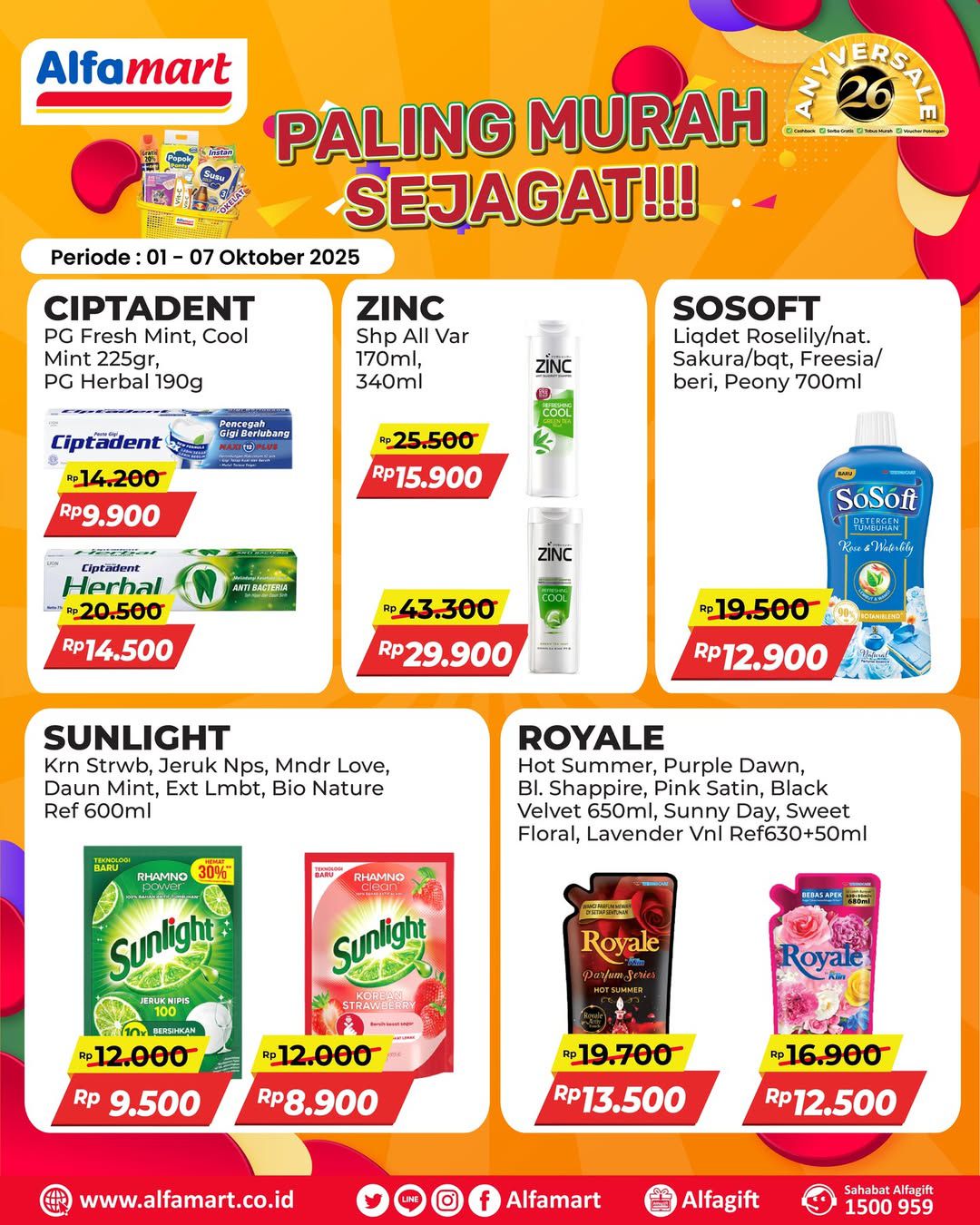 Promo Alfamart Paling Murah Sejagat Periode 1-7 Oktober 2025