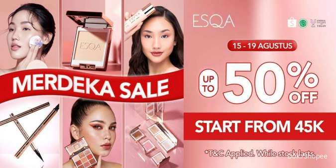 Promo ESQA Merdeka Sale, Aneka Makeup Berkualitas Dibanderol Diskon hingga 50%!