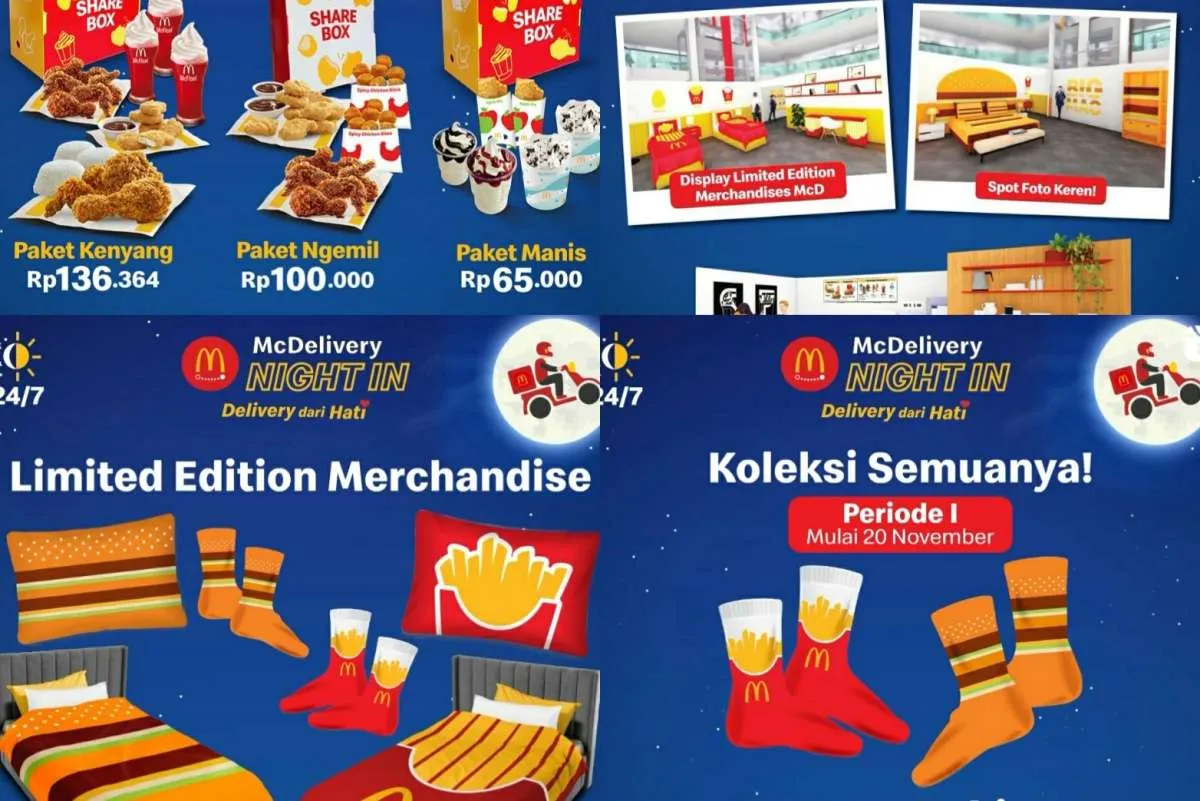 Promo McDelivery Night In Berhadiah Kaus Kaki-Selimut McD Limited Edition