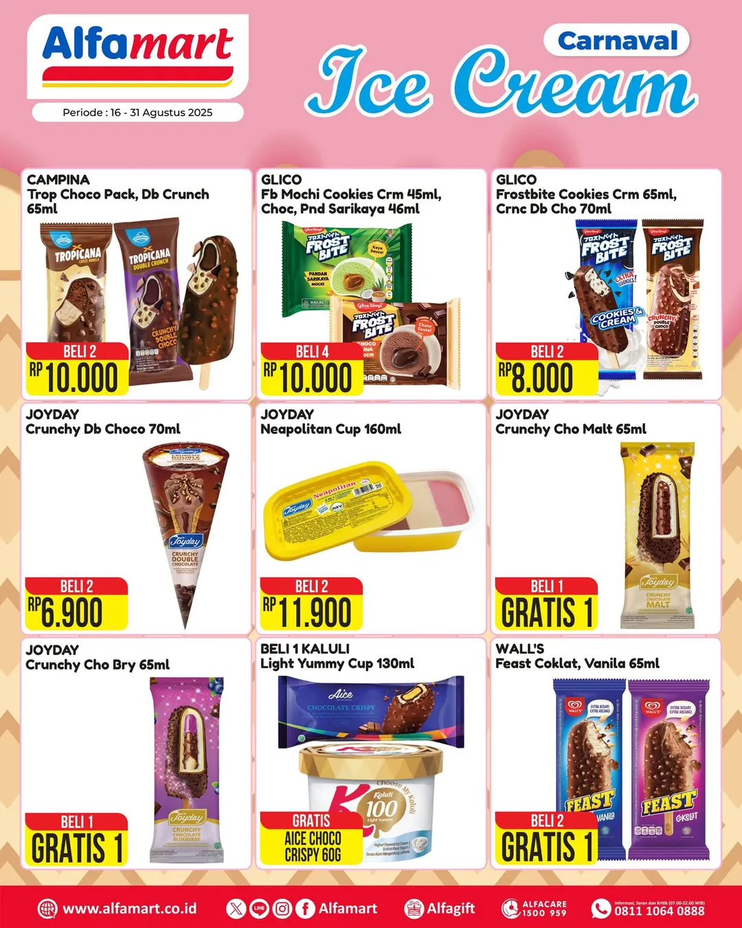 Promo Alfamart Carnaval Ice Cream Periode 16-31 Agustus 2025