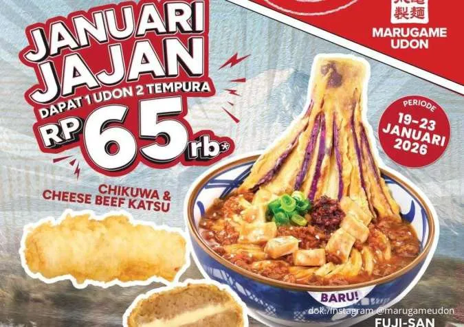 Promo Terakhir Marugame Udon Januari Jajan Hemat & Gokana Tambah Topping 9 Ribuan
