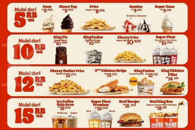 Promo Burger King Terbatas 7-16 Januari 2022, Ada Menu Bokek Mulai Rp 5.000