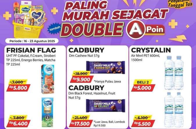 Promo Alfamart Paling Murah Sejagat 16-23 Agustus 2025, Cadburry Jadi Rp 9.900