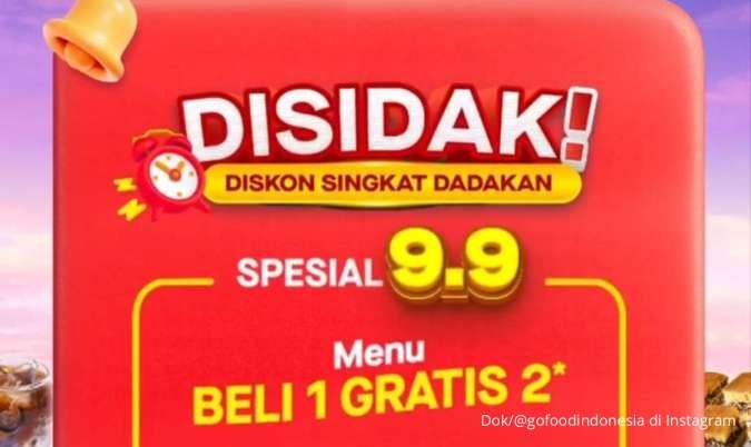 Promo 9.9 di Gofood Beli 1 Gratis 2 Sampai Akhir Pekan, Diskon Singkat Dadakan!