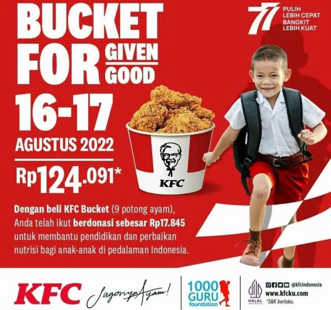 Promo Beli KFC Bucket Sekaligus Ikut Berdonasi
