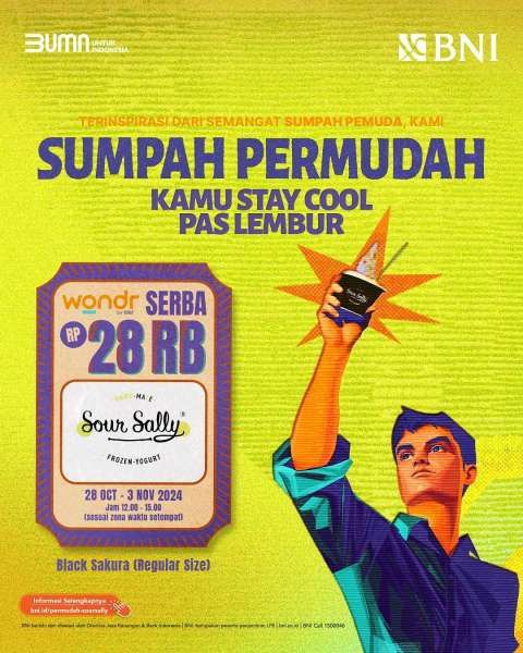 Promo Sumpah Pemuda 2024 dengan Wondr by BNI di Sour Sally