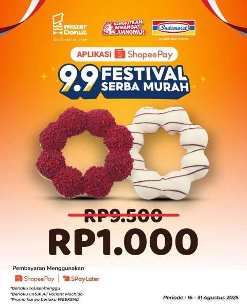 Promo Mister Donut di Indomaret Bulan Agustus 2025
