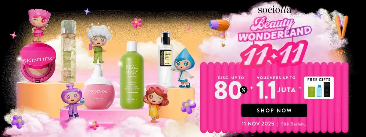 Promo 11.11 Sociolla Periode 11 November 2025, Cushion-Ampoule Diskon hingga 80%