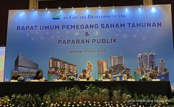 Ciputra Development (CTRA) Bagikan Dividen Tunai Rp 444,85 Miliar 