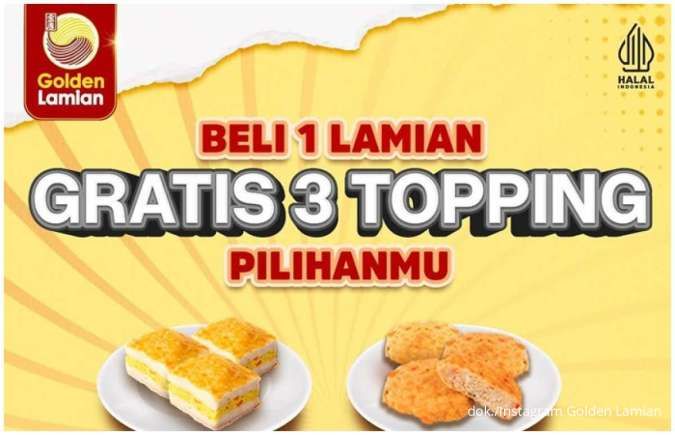 Promo Golden Lamian Beli 1 Gratis 3 Topping Tiap Senin-Jumat, Persediaan Terbatas!