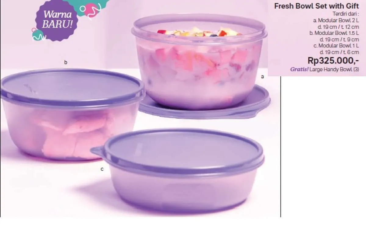 Katalog promo Tupperware Juli 2021, khusus produk mangkok ada barang gratisan