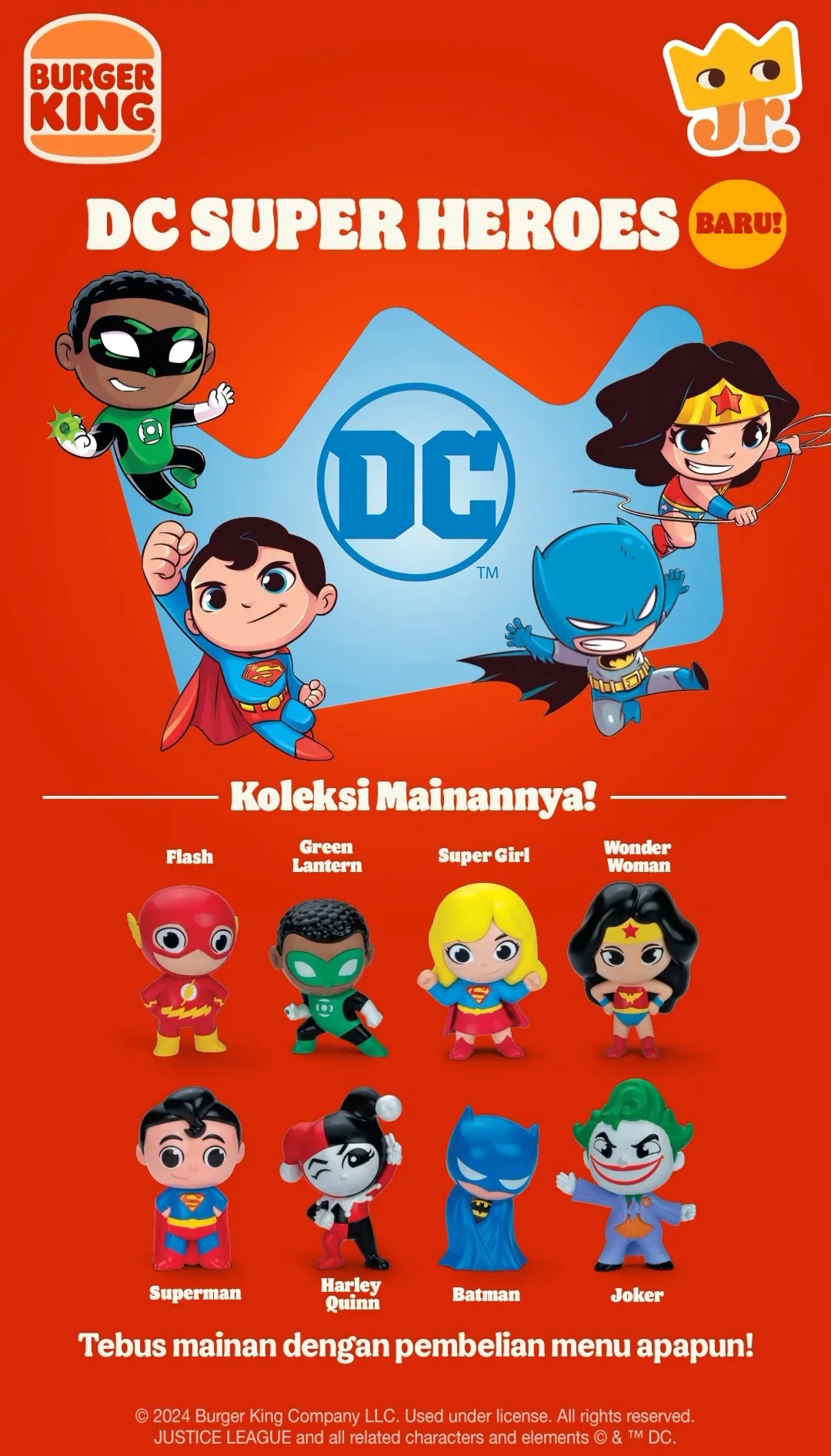 Burger King mainan DC Super Heroes