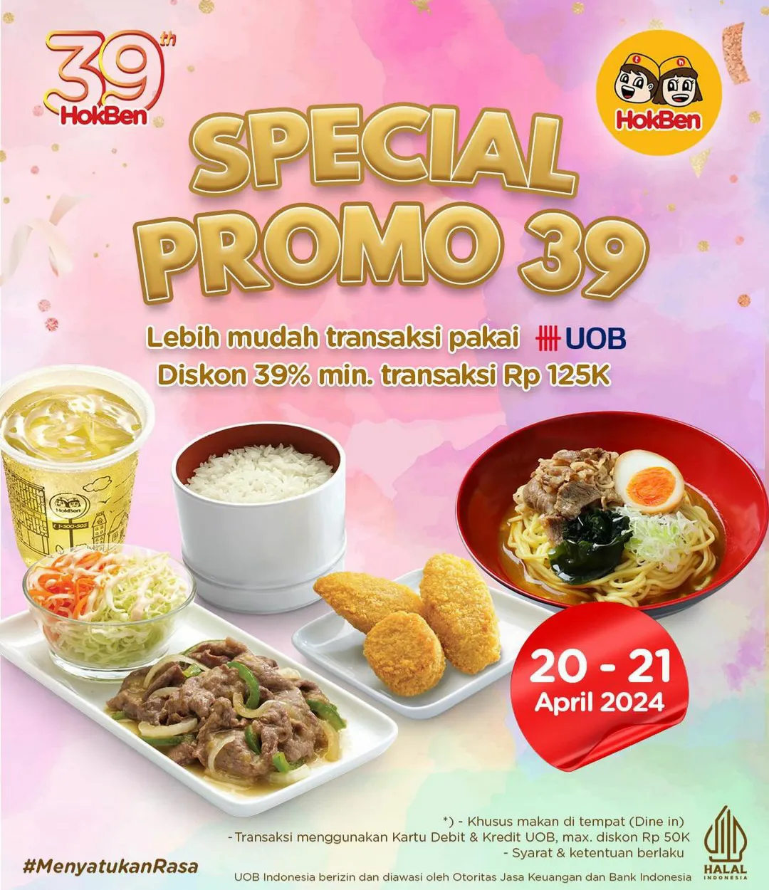 Promo Hokben x Bank spesial HUT ke-39
