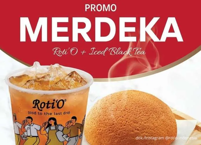 Promo Merdeka Roti'O Periode Agustus 2025, Roti + Ice Black Tea Cuma Rp 17.000