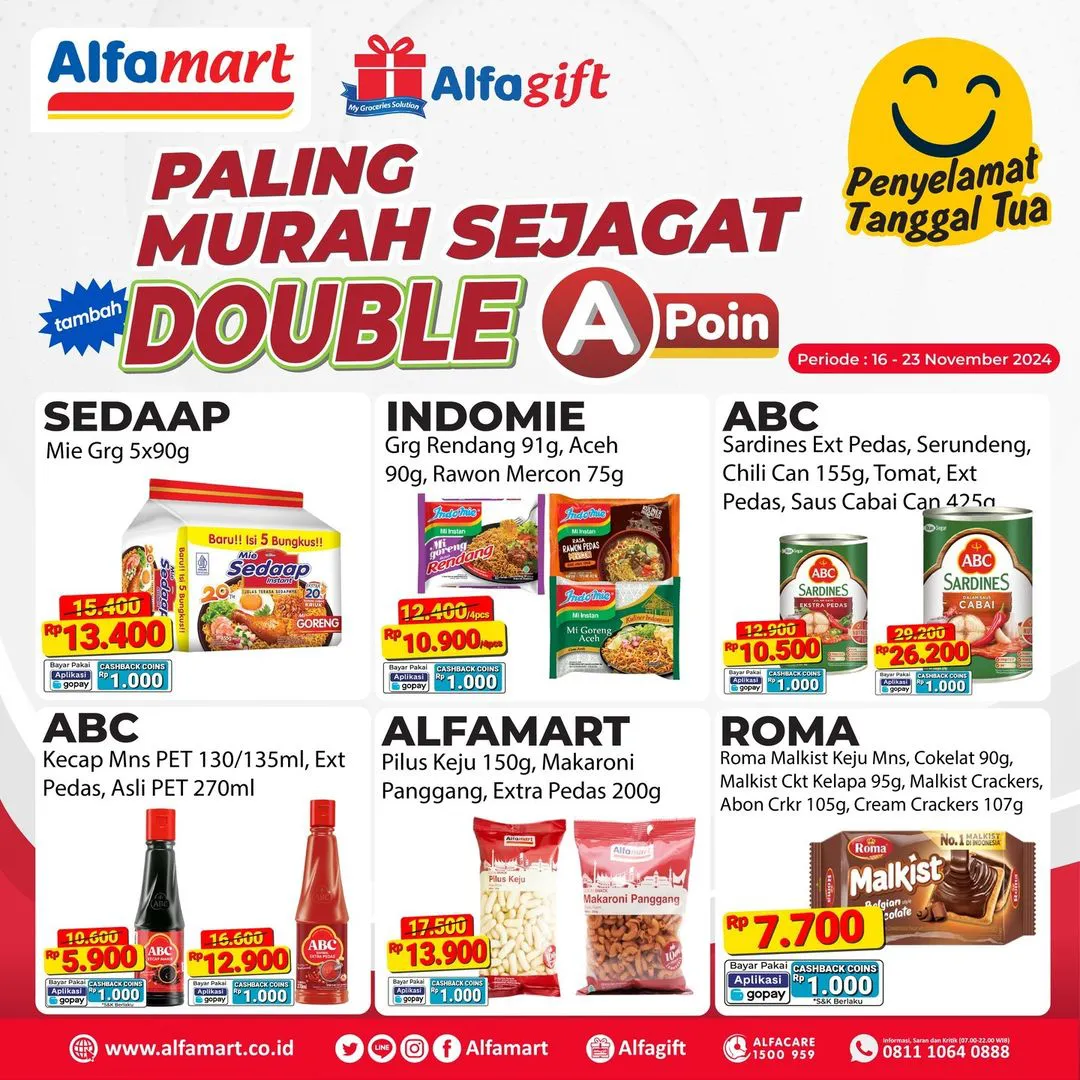 Promo Alfamart Paling Murah Sejagat Periode 16-23 November 2024