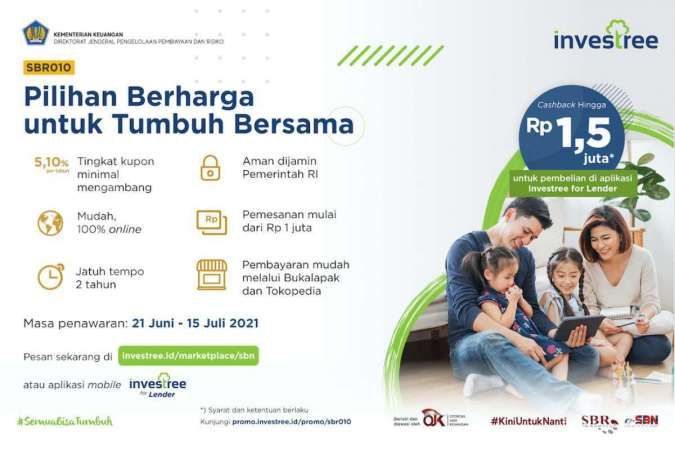 Kembali Pasarkan Savings Bond Ritel SBR010, Investree Hadirkan Cashback Hingga Rp 1,5 Juta Genjot Partisipasi Investor
