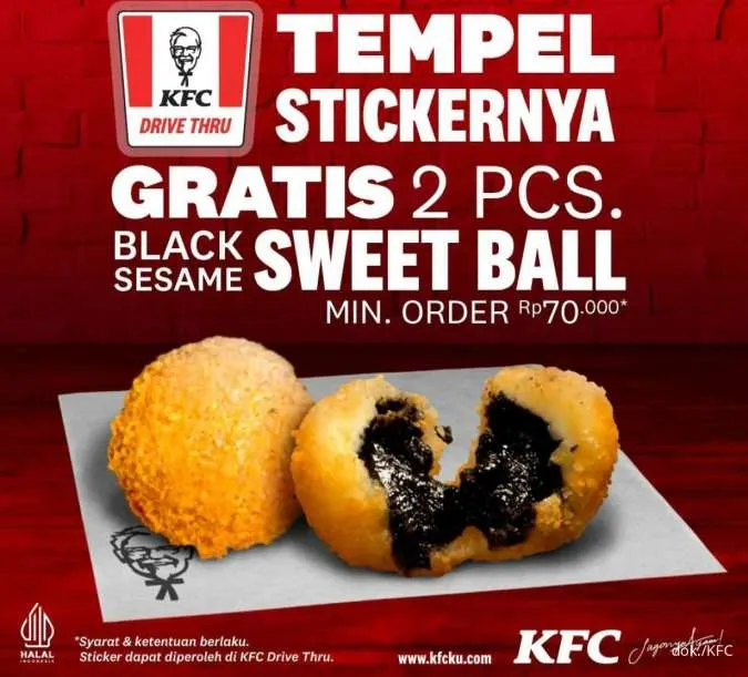 Promo KFC Gratis Snack Pakai Stiker Drive Thru
