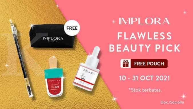 Promo Makeup dan Skincare Implora, Dapatkan Free Pouch Cantik dan Voucher Belanja