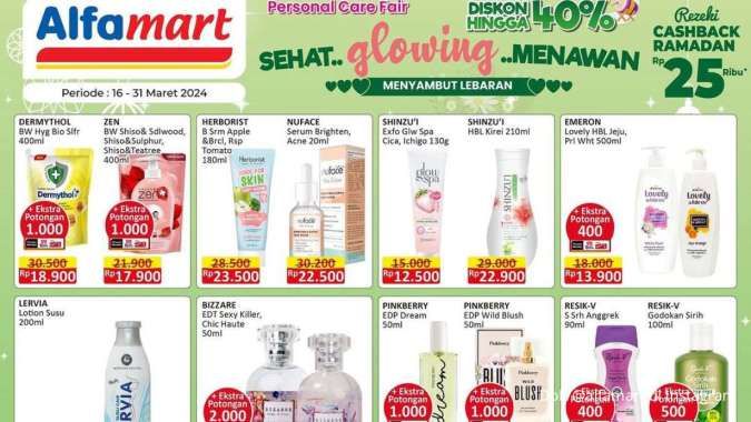 Promo Alfamart Produk Kecantikan & Perawatan Tubuh, Diskon Sampai 40% Jelang Lebaran