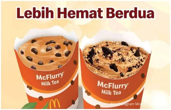 Promo Spesial 2 Milk Tea McFlurry Hanya Rp 22.727, Hingga 20 Februari 2025 Saja
