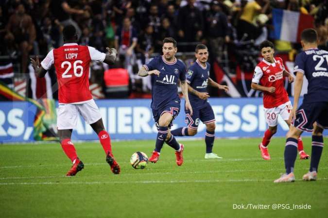 Hasil Ligue 1 Reims vs PSG: Les Parisiens menang 0-2, Lionel Messi debut