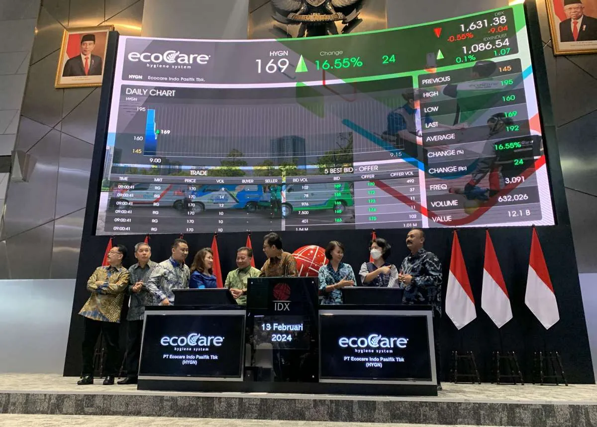 Ecocare Indo Pasifik (HYGN) Resmi Melantai di BEI, Begini Kinerja Harga Sahamnya